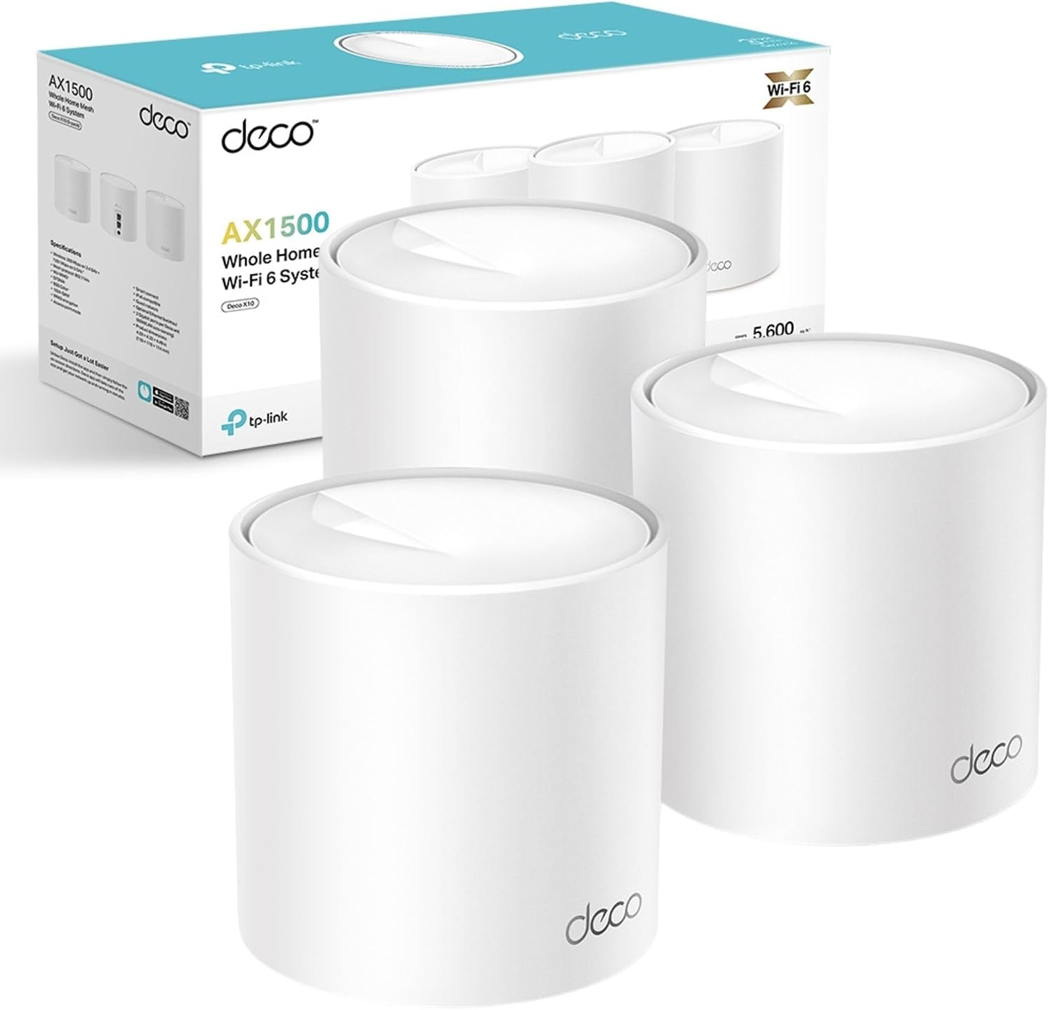 TP-Link Deco X10 3-pack AX1500 whole home mesh Wi-Fi 6 system